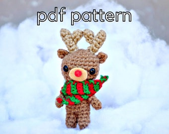 Crochet Renne Amigurumi Pattern DIGITAL PDF, Crochet Christmas Pattern