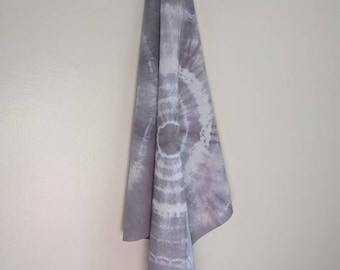 naturally dyed cotton bandana • purple circles