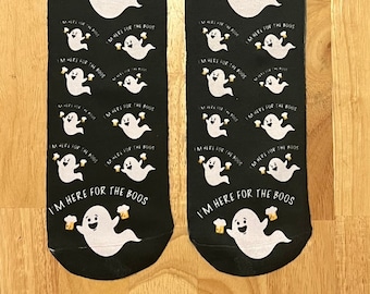 I'm Here For The Boos Halloween Socks
