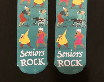 Seniors Rock Adult Socks