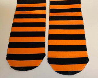 Orange Striped Adult And Kids Socks