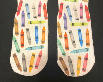 Crayons Adult And Kids Socks