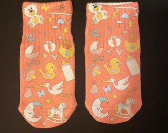 Pink Baby Icon Socks