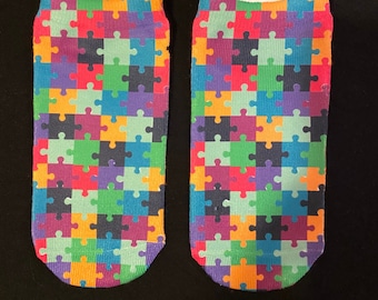 Puzzle Pieces Adult And Kids Socks