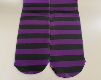 Purple Striped Adult And Kids Socks