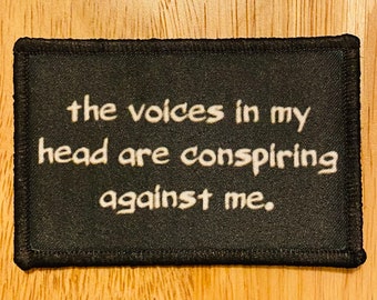 Voices In My Head Hook and Loop Patch - 2" x 3"