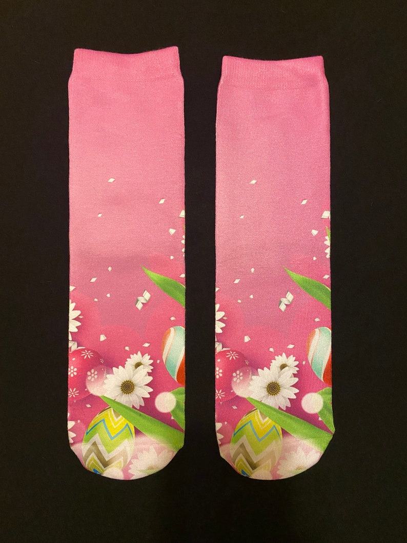 Spring Garden Easter Adult And Kids Socks image 1