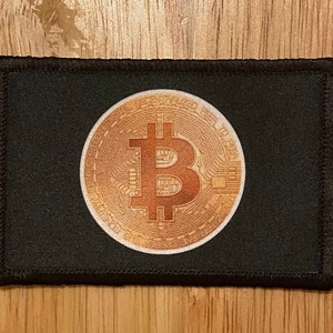 Bitcoin Gold Coin Hook and Loop Patch - 2" x 3"