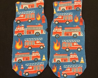 Fire Trucks Adult and Kids Socks