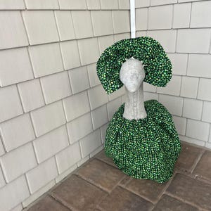 St. Patrick&#39;s Day Porch Goose Outfit- Hat and Dress