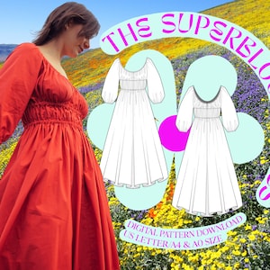 Superbloom Dress - PDF Pattern & Instructions - Instant Download