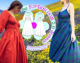 SUPERBLOOM 2.0 Dresses - PDF Pattern & Instructions - Instant Download