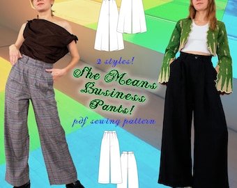 She Means Business Pants! - PDF Pattern & Instructions - Instant Download