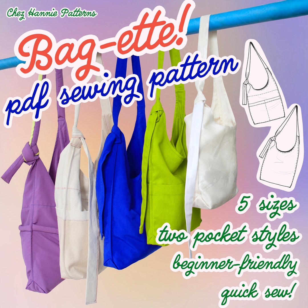 Bag-ette! Cross-body Sling Bag | PDF Sewing Pattern | Beginner Friendly ...
