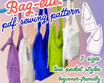 ¡Bagette! Bolso bandolera / Patrón de costura en PDF / Apto para principiantes / Descarga instantánea