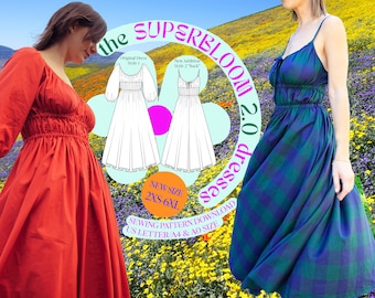 SUPERBLOOM 2.0 Dresses - PDF Pattern & Instructions - Instant Download