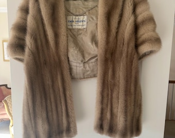 Vintage Genuine Natural Light Grey Mink Women's Stole