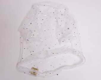 White Lace Dog Shirt: Sparkly Star Pet Apparel