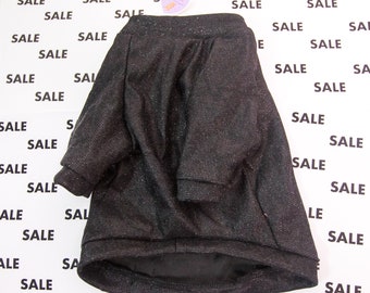 VENTA FINAL - Talla XS - Lista para enviar Camiseta negra brillante para perro / Ropa para perro / Moda canina de primavera / Indumentaria para perro / Camiseta para gato