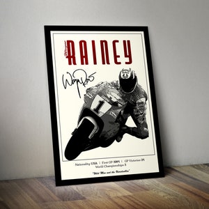 Wayne Rainey Two Stroke Classic 500 MotoGP Art Poster Print Marlboro Yamaha YZR500