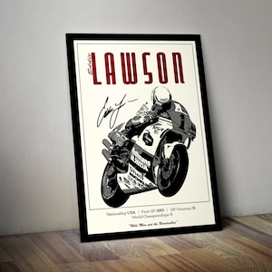 Eddie Lawson Two Stroke Classic 500 MotoGP Art Poster Print Rothmans Honda NSR500