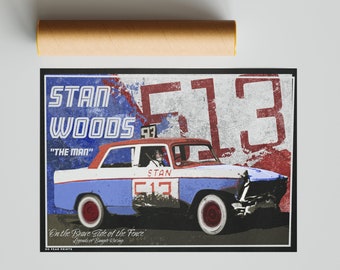 513 Stan Woods Banger Racing Legend Print