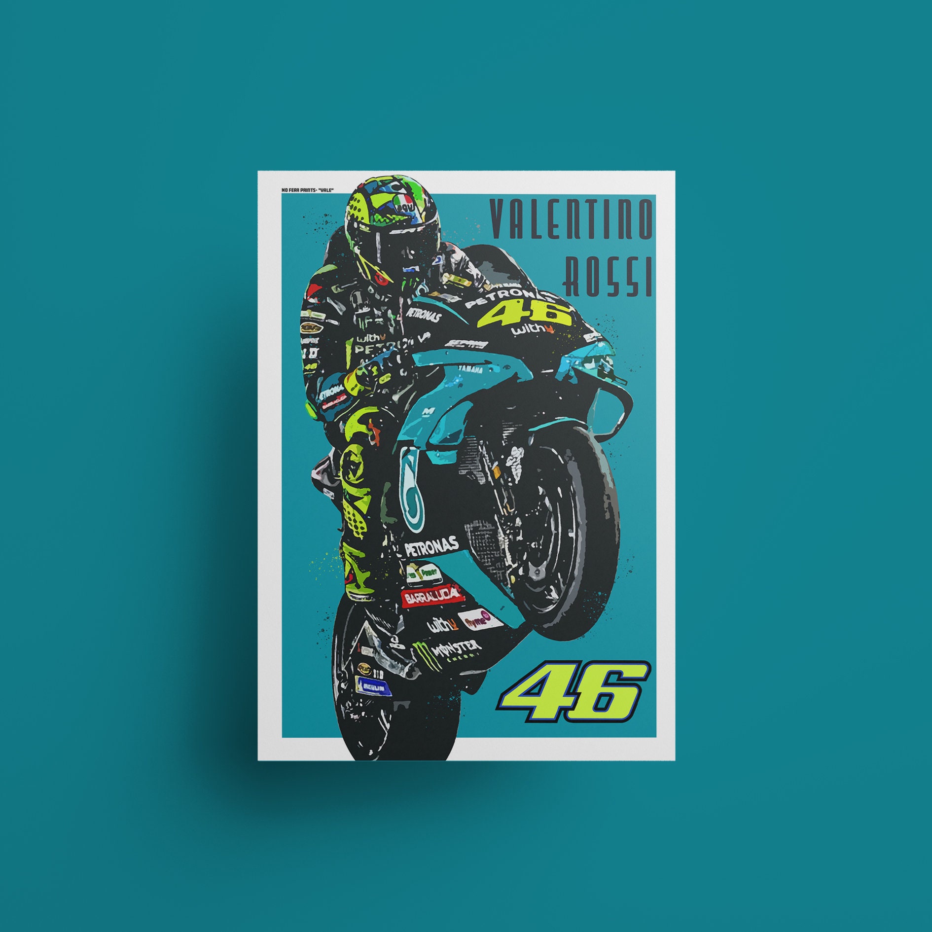 Valentino Rossi Petronas Yamaha Motogp Wall Art Poster Print the