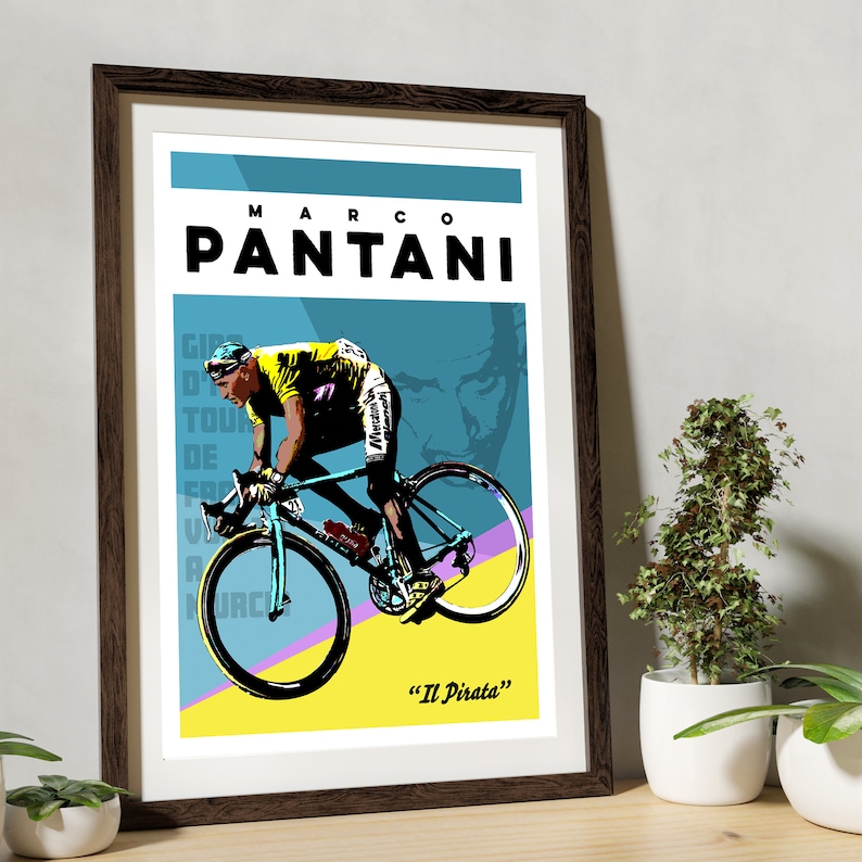 Marco Pantani Cycling Art Poster Print image 5