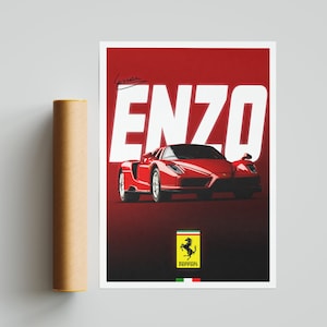 Ferrari Enzo Supercar Cartel Impresión