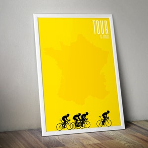 Le Tour de France Yellow Pantone Cycling Poster Print France