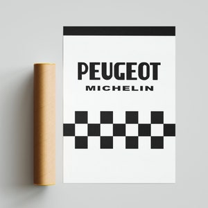 Peugeot Michelin Team Jersey Cycling Art Poster Print