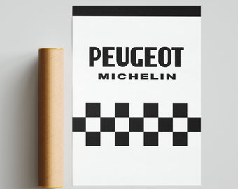 Peugeot Michelin Team Jersey Radfahren Kunst Posterdruck