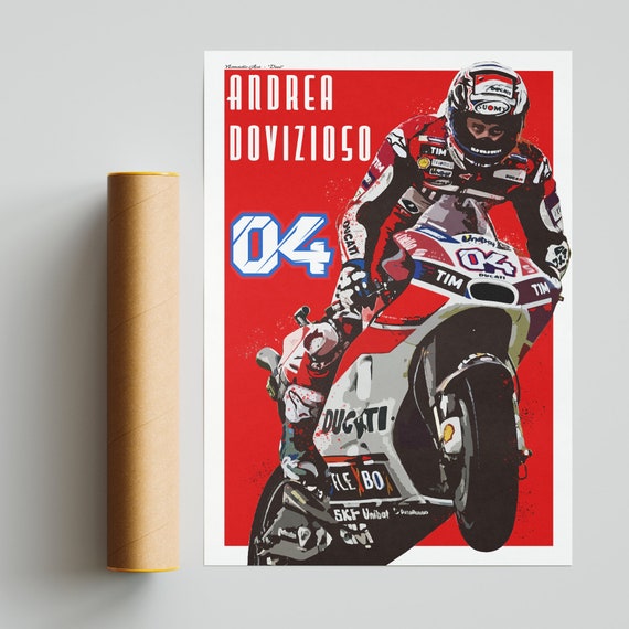 Andrea Dovizioso Dovi Motogp Wall Art Poster Print Ducati Etsy