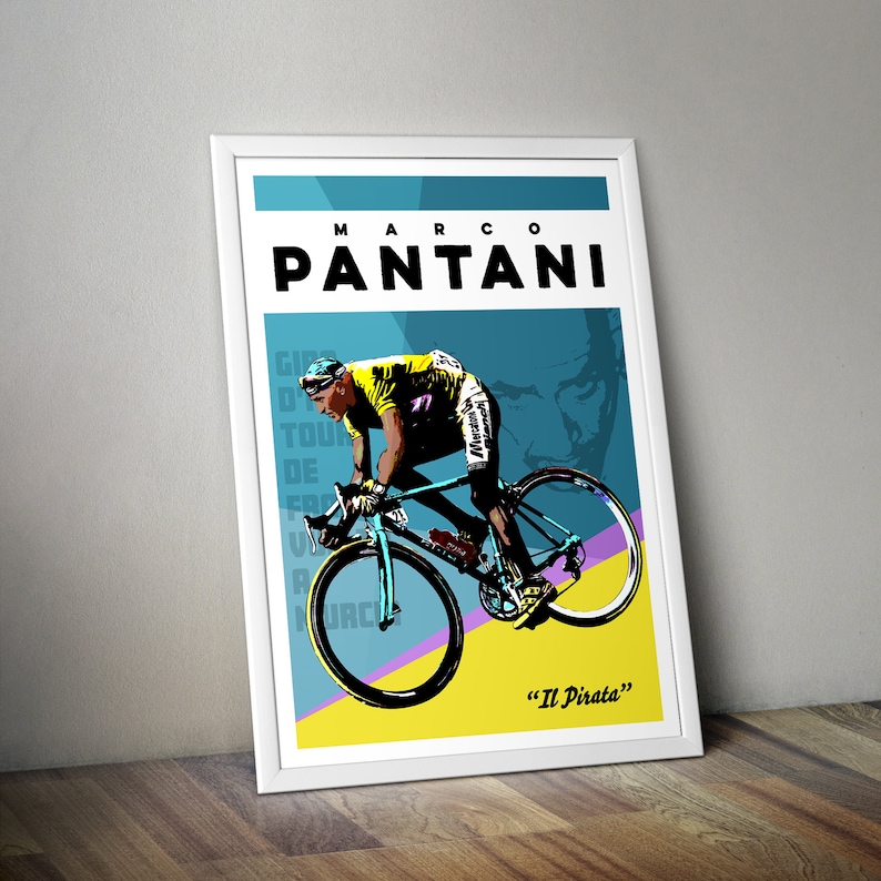 Marco Pantani Cycling Art Poster Print image 4