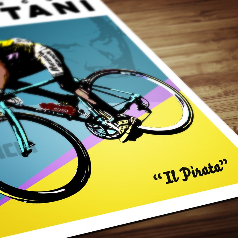 Marco Pantani Cycling Art Poster Print image 2