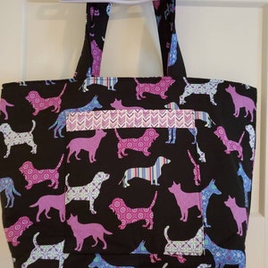 Purple Dog Tote Bag