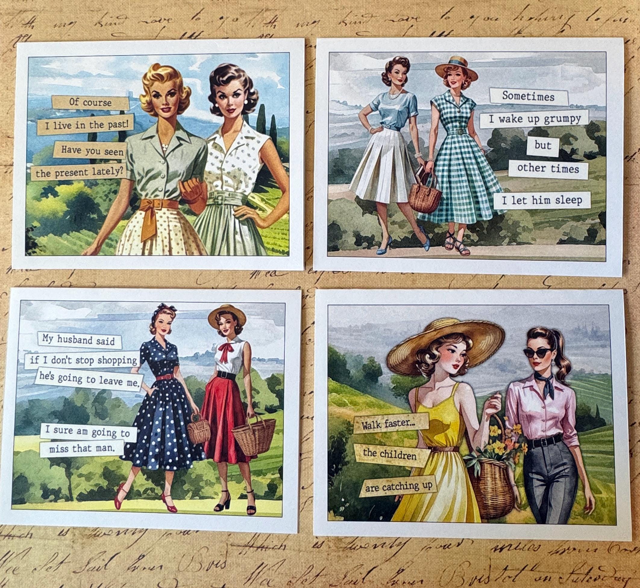 Funny Retro Greeting Card Birthday and All Occasion Gifting Vintage ...