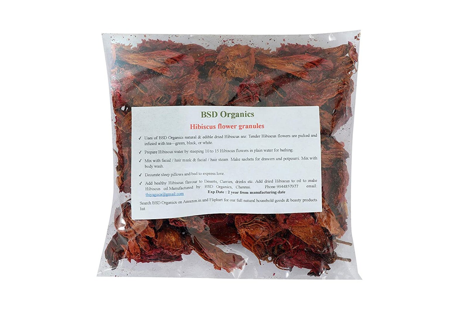 BSD Organics Edible Dried Hibiscus Granules/Hibisco seco for Etsy