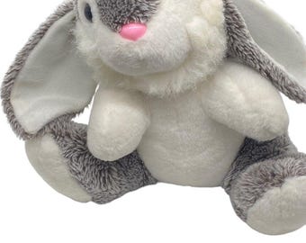 Gray Floppy Eared Easter Bunny/rabbit 10" sitting Large Plush Toy