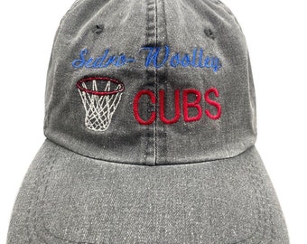 Vintage Sedro Woolley WA CUBS Basketball Adjustable Embroidered Hat Cap