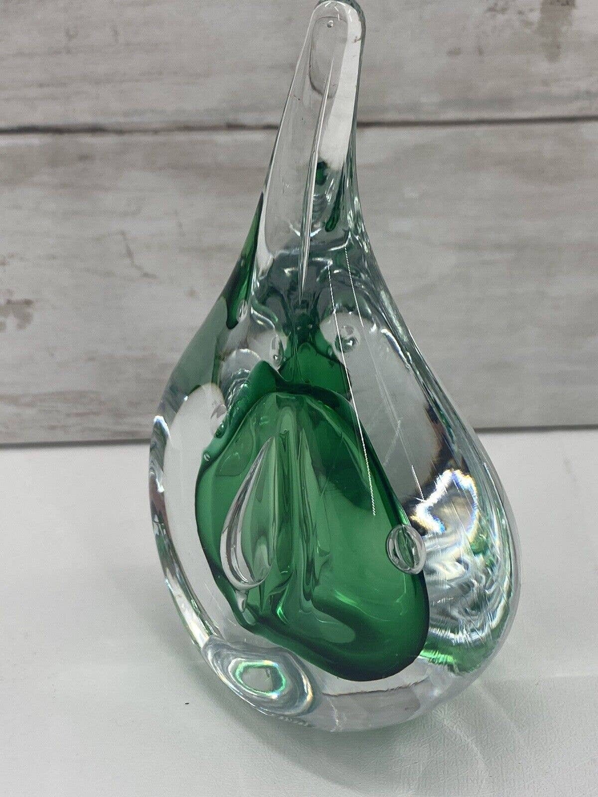 Adam Jablonski Art Glass Crystal Teardrop Paperweight Poland Etsy UK