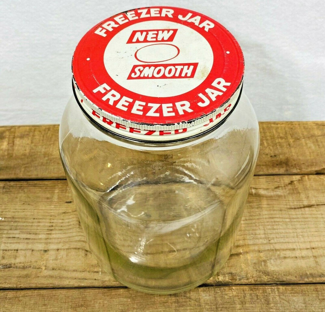 Antique Freezer Pickle Jar Large Farmhouse Glass Jar With Red Etsy