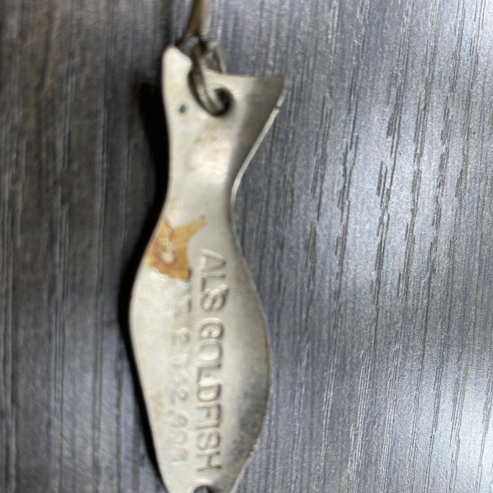 Vintage Fishing Lure Al's Goldfish Metal Spoon 2 Inch Red and Gold -   Canada
