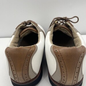 TOP FLITE Doral Golf Shoes Men's Size 11 White Saddle Brown With Carrying Bag image 7