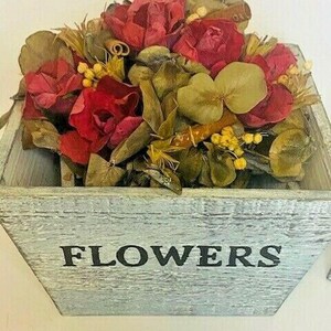 Rustic Farmhouse Solid Wood Rectangular Succulent Pots Planter Boxes Set of 3 image 8