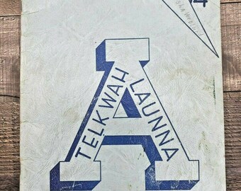 1953-1954 TELKWAH LAUNNA High School Annual Yearbook Vintage