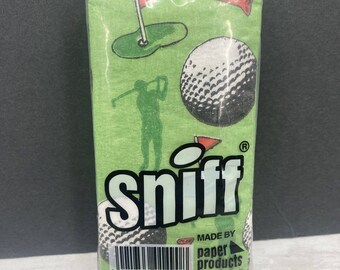 GOLF Novelty Golfer Sniff Pocket Designer Tissues Golf Balls Tees Tissue Pack