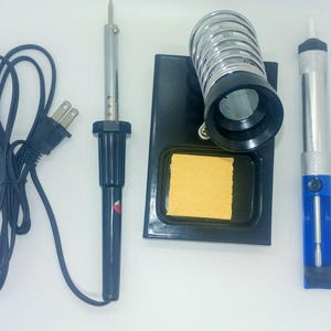 SOLDERING Set Iron 40W With Stand Holder And Desoldering Tool 110V-120V