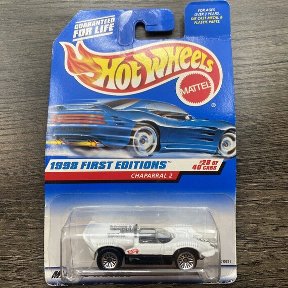 1998 Hot Wheels #669 First Editions 28/40 CHAPARRAL 2 White W