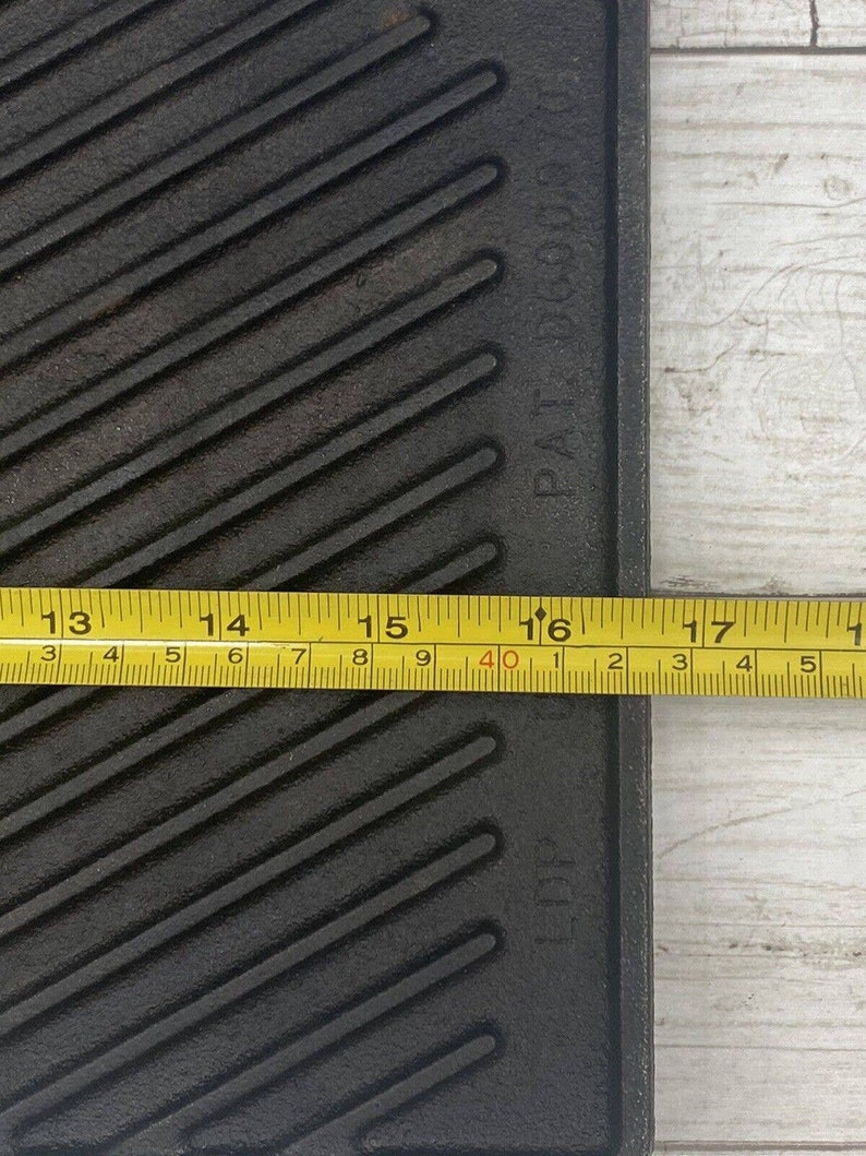 Vintage LODGE Cast Iron Reversible Griddle Grill 16.5 X Etsy
